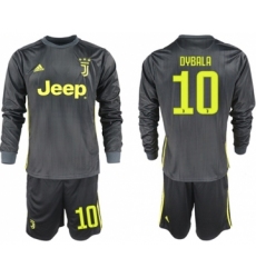 Juventus #10 Dybala Third Long Sleeves Soccer Club Jersey