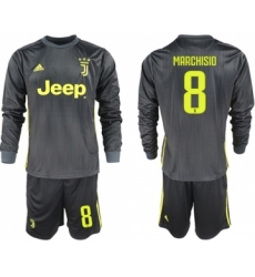 Juventus #8 Marchisio Third Long Sleeves Soccer Club Jersey