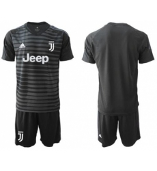 Juventus Blank Black Goalkeeper Soccer Club Jersey