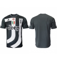 Juventus Blank Black Training Soccer Club Jersey