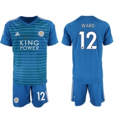 Leicester City #12 Ward Blue Goalkeeper Soccer Club Jersey