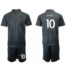 Liverpool #10 Mane Black Soccer Club Jersey