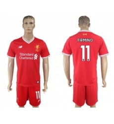 Liverpool #11 Firmino Red Home Soccer Club Jersey