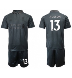 Liverpool #13 Alisson Black Soccer Club Jersey