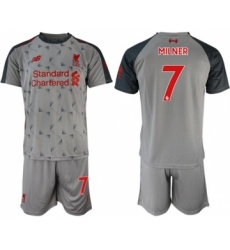Liverpool #7 Milner Third Soccer Club Jersey
