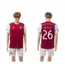 Lorado Rapids #26 Brown Home Soccer Club Jersey