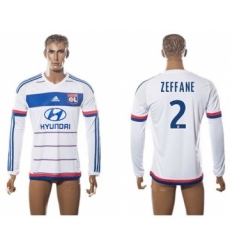 Lyon #2 Zeffane Home Long Sleeves Soccer Club Jersey