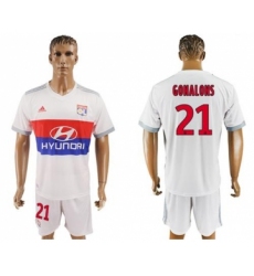 Lyon #21 Gonalons Home Soccer Club Jersey