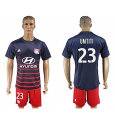 Lyon #23 Umtiti Away Soccer Club Jersey