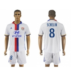 Lyon #8 Schelin Home Soccer Club Jersey