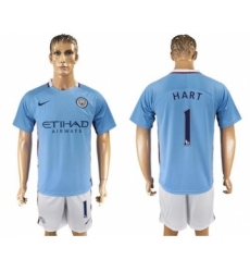 Manchester City #1 Hart Home Soccer Club Jersey
