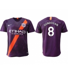 Manchester City #8 Gundogan Third Soccer Club Jersey
