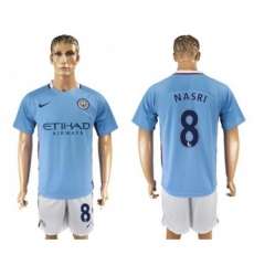 Manchester City #8 Nasri Home Soccer Club Jersey