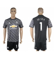 Manchester United #1 De Gea Black Soccer Club Jersey