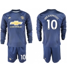 Manchester United #10 Ibrahimovic Third Long Sleeves Soccer Club Jersey