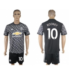 Manchester United #10 Rooney Black Soccer Club Jersey