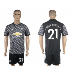 Manchester United #21 Ander Herrera Black Soccer Club Jersey
