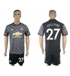 Manchester United #27 Fellaini Black Soccer Club Jersey