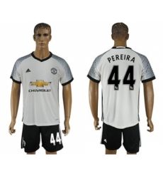 Manchester United #44 Pereira White Soccer Club Jersey