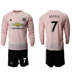 Manchester United #7 Alexis Away Long Sleeves Soccer Club Jersey