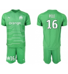 Marseille #16 Pele Green Goalkeeper Soccer Club Jersey