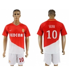 Monaco #10 Silva Home Soccer Club Jersey