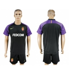 Monaco Blank Black Goalkeeper Soccer Club Jersey