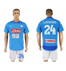 Naples #24 L.Insigne Blue Home Soccer Club Jersey