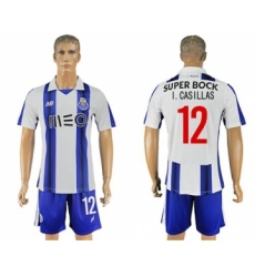 Oporto #12 I.Casillas Home Soccer Club Jersey