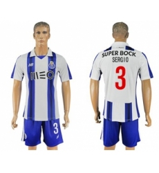 Oporto #3 Sergio Home Soccer Club Jersey
