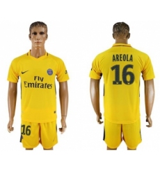 Paris Saint-Germain #16 Areola Away Soccer Club Jersey