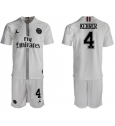 Paris Saint-Germain #4 Kehrer Away Jordan Soccer Club Jersey