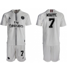 Paris Saint-Germain #7 Mbappe Away Jordan Soccer Club Jersey