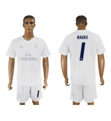 Real Madrid #1 Navas Marine Environmental Protection Home Soccer Club Jersey