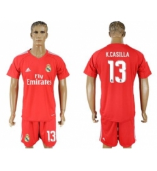 Real Madrid #13 K.Casilla Red Goalkeeper Soccer Club Jersey