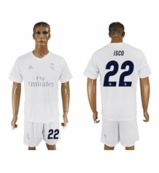 Real Madrid #22 Isco Marine Environmental Protection Home Soccer Club Jersey
