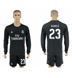 Real Madrid #23 Danilo Away Long Sleeves Soccer Club Jersey