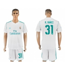 Real Madrid #31 R.Yanez White Home Soccer Club Jersey
