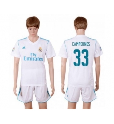 Real Madrid #33 Campeones Home Soccer Club Jersey