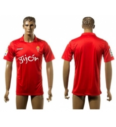Real Sporting Blank Red Away Soccer Club Jersey