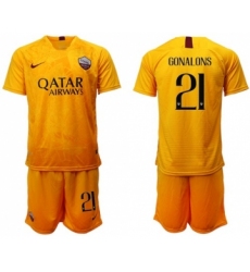 Roma #21 Gonalons Third Soccer Club Jersey