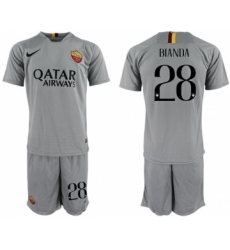 Roma #28 Bianda Away Soccer Club Jersey