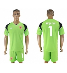 Sevilla #1 Sergio Rico Green Goalkeeper Soccer Club Jersey
