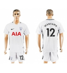 Tottenham Hotspur #12 Wanyama White Home Soccer Club Jersey