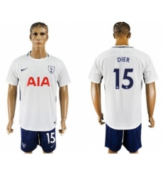 Tottenham Hotspur #15 Dier White Blue Soccer Club Jersey