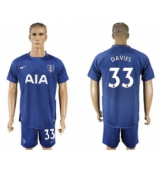 Tottenham Hotspur #33 Davies Away Soccer Club Jersey