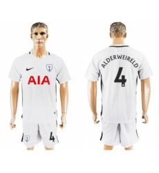 Tottenham Hotspur #4 Alderweireld White Home Soccer Club Jersey