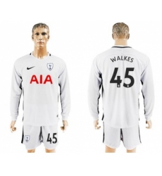 Tottenham Hotspur #45 Walkes Home Long Sleeves Soccer Club Jersey