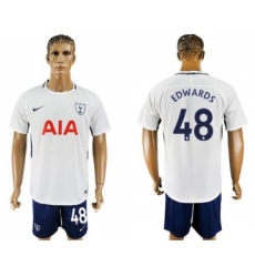 Tottenham Hotspur #48 Edwards White Blue Soccer Club Jersey