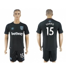 West Ham United #15 Sakho Away Soccer Club Jersey
